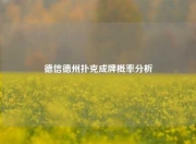 德信德州扑克成牌概率分析