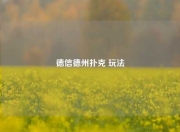 德信德州扑克 玩法