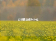 边锋德信德州扑克