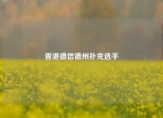 香港德信德州扑克选手