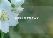 德信德州扑克多少人玩