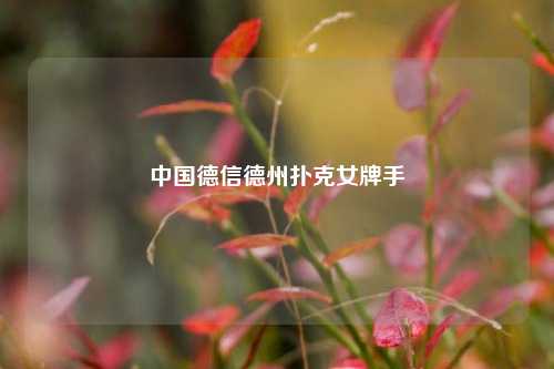 中国德信德州扑克女牌手