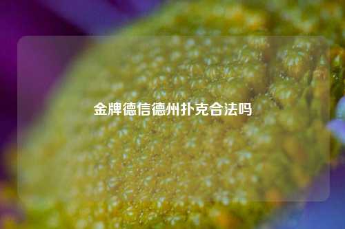 金牌德信德州扑克合法吗